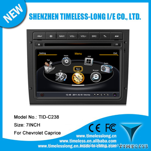 2 DIN Car DVD for Chevrolet Caprice with Built-in GPS A8 Chipset RDS Bt 3G/WiFi 20 Dics Momery (TID-C238)